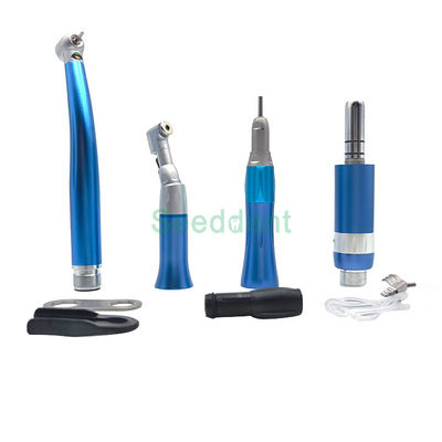 China Dental Colorful Blue/Pink/Black handpiece set 1 LED high speed + 1 low speed kit SE-H072-6 supplier