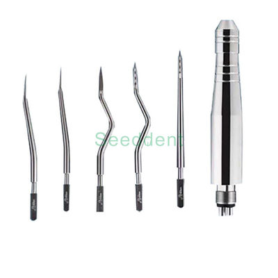 China Dental stainless steel pneumatic luxating elevators / Surgery instrument air turbine luxating elevators with 7pcs head supplier