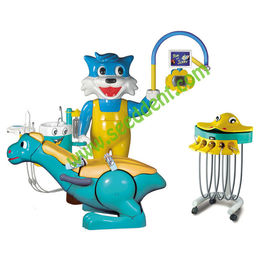 China Dinosaur &amp; Blue Cat Kids Dental Unit with Standalone fish instrument tray SE-M003 supplier