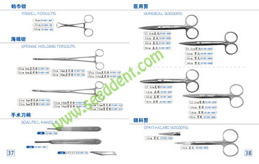 China Towel Forceps / Sponge Holding Forceps / Scalpel Handle / Surgical Scissors supplier