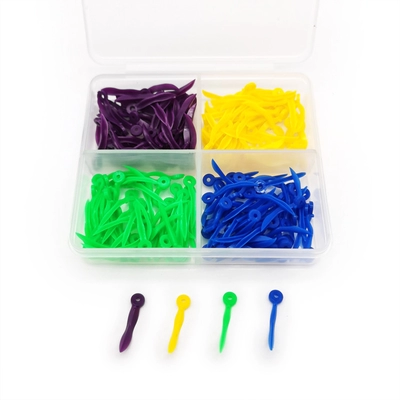 China Dental Plastic Wedges with hole 4 colors S blue M green L yellow XL pruple 200pcs/box supplier