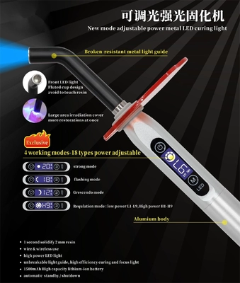 China New Dental Adjustable power metal LED Curing Light supplier