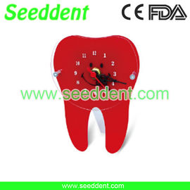 China Tooth shape clock red supplier