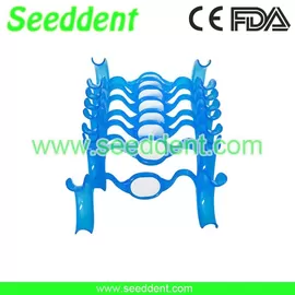 China M Size Blue Dental Bow type Cheek Retractor with Mirror supplier