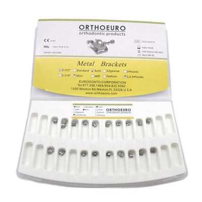China OrthoEuro Dental Orthodontic product brackets active style Roth/MBT 022 Dentistry orthodontics supplies with laser mark supplier