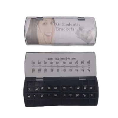 China Factory Price Box Package Dental Metal Bracket Mini Bondable Roth MBT Dental Orthodontic Brace with Laser Mark supplier