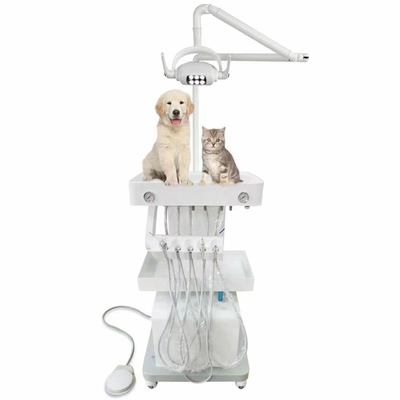 China Dental Lab Products Veterinary Medical Equipments Mobile Dental Unit with LED Light / Dental Trolley with Air Pump supplier
