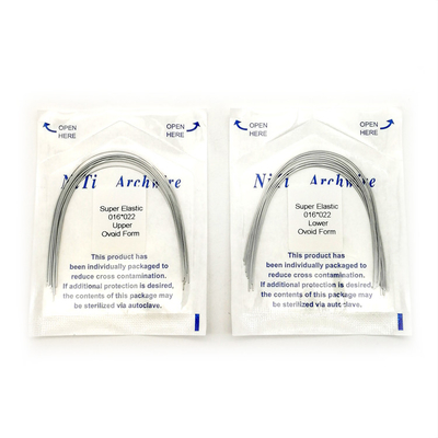 China Dental Orthodontic Super Elastic Niti Arch Round Rectangular Wires / Orthodontic Arch wire supplier