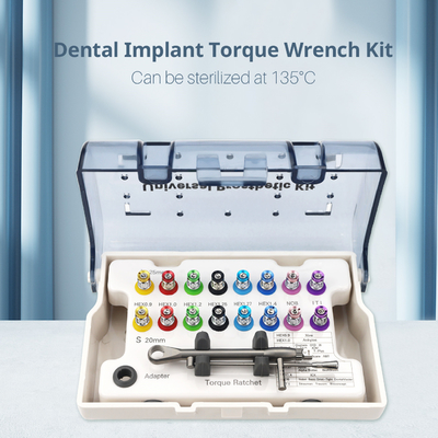 China G Type Dental Implant Torque Wrench Kit Universal Prosthetic Kit 16pcs Dental Implant Fixture Screw Drivers supplier