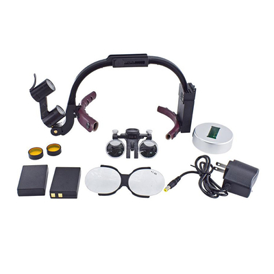 China Dental Adjustable Surgical Headband Loupes with LED Medical Magnifier 2.5X/3.5X supplier