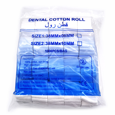 China Dental Clinic Disposable Cotton Roll / Dental High Suction Wiping Products 100% Cotton Dental Cotton Roll supplier