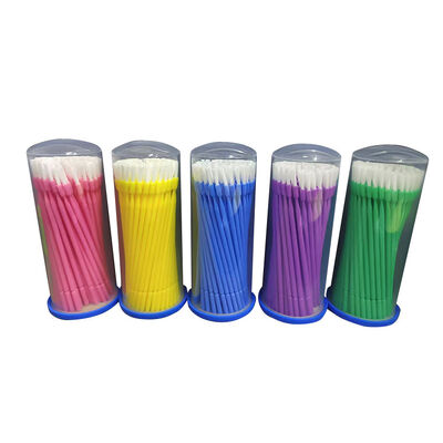 China New Arrivals Nylon Hair Dental Disposable Micro Brush with Flush Cut End 100pcs/bottle Customized Colors supplier