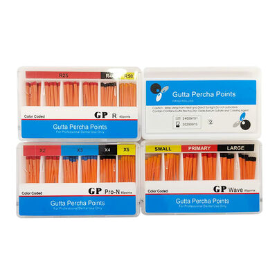 China Dental Gutta Percha Point Dental GP Pro-N R Series Wave with Mark or No Mark Available 60pcs/box supplier