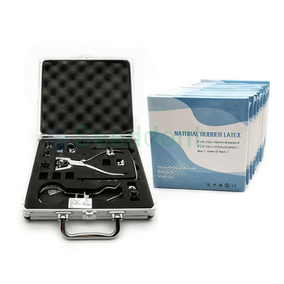 China Dental Instrument Rubber Dam Puncher Kit with Rubber Latex / Latex Dental Dam 092-9111+SE-F096B supplier