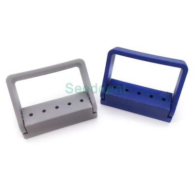 China 5 hole Dental Burs Holder FG/RA/HP High Temperature Plastic Autoclave Frame Disinfection Box supplier