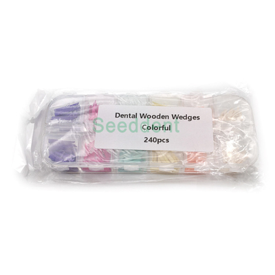 China Colorful Dental Wooden Wedge Disposable Dental Fixing Wooden Wedges 240pcs/box supplier