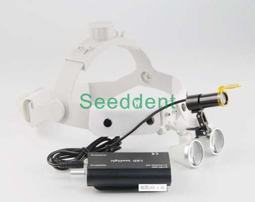 China Headband Dental Loupes with LED Headlight / Surgical Binocular Loupes / 2.5X 3.5X Magnifying Glass SE-K023 supplier