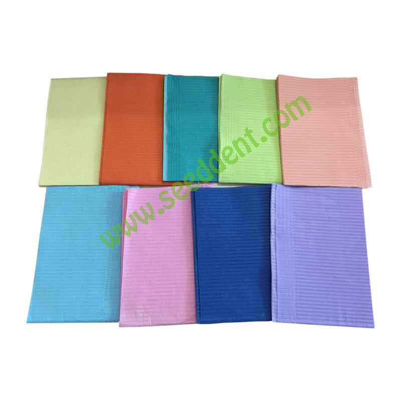 Disposable Colorful Dental Bibs without tie (3 ply) SEI001