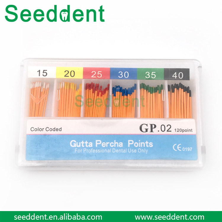 Endodontic Gutta Percha Points - .04 Or .06 Taper, Sizes #15-80 Per Pack (Meta Brand)