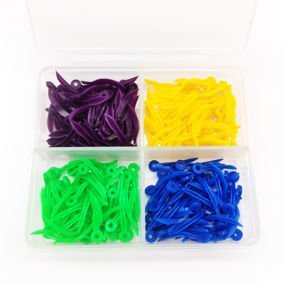 Dental Plastic Wedges with hole 4 colors S blue M green L yellow XL pruple 200pcs/box supplier