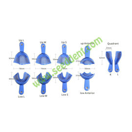 Blue Steel Plastic Dental Impression Tray L / M / S /Side Teeth / Anterior Teeth  (can be autoclave) supplier