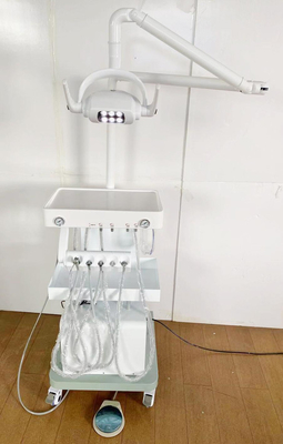 Dental Lab Products Veterinary Medical Equipments Mobile Dental Unit with LED Light / Dental Trolley with Air Pump supplier