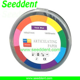 New Round package Straight type Red / Blue / Green Dental Articulating Paper supplier