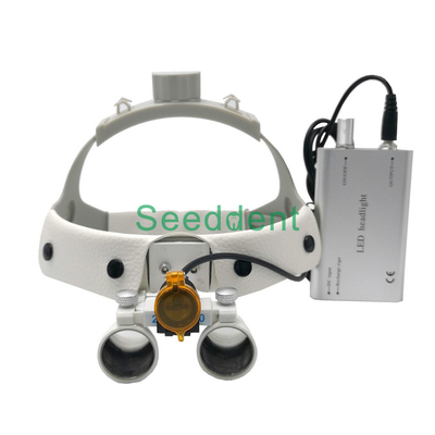 Dental equipment portable 2.5X/3.5X Medical Surgical Dental Headband Loupes &amp; LED headlight with Optical filter supplier