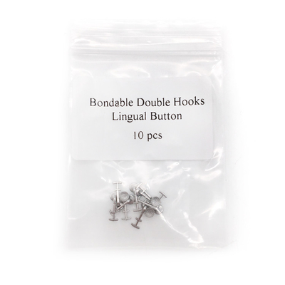 SE-O162 Dental Orthodontic Bondable Double Hooks Lingual Buttons 9.83mm 10pcs/bag supplier