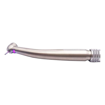 Dental high speed purple led handpiece with Caries Detector 4 holes water push button handpiece with UV light supplier
