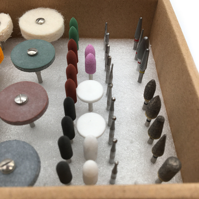 Dental HP Burs Kit Carbide Cutters Silicon Polisher Rubber Wheel Polishing Brushes For Grinding or Polish Metal or Alloy supplier