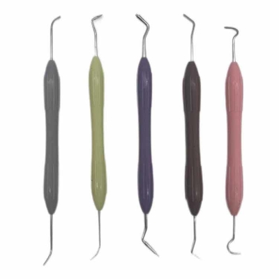 Silicone Handle Dental Composite Resin Filling Instruments 5pcs/kit / Dental Composite Filling Instrument Tool Kit supplier