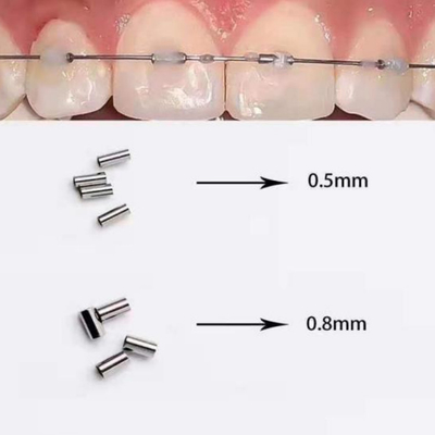 Dental Orthodontic Wire Crimpable Mini Stopper Orthodontis Hook Clamp 10pcs/bag 0.5mm 0.8mm supplier