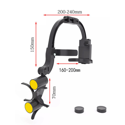 Dental Adjustable Surgical Headband Loupes with LED Medical Magnifier 2.5X/3.5X supplier