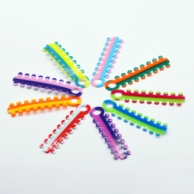 Dental Products Teeth Orthodontics Elastic Power Chain Orthodontic Ligature ties Double Colors Ligature Tie Wholesale supplier