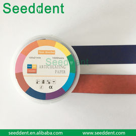 Round package Straight type Red / Blue / Green Dental Articulating Paper supplier