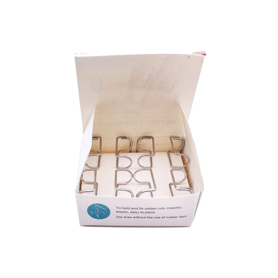 Dental Orthodontic For Dental Autoclavable Cotton Roll Holder Clip Stainless Steel Cotton Rolls Holder Clip 4 PCS/box supplier