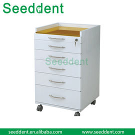 Dental Mobile Glass desktop Cabinet with 5 Drawers supplier