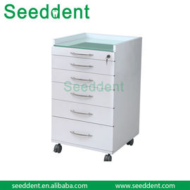 Dental Mobile Glass desktop Cabinet with 5 Drawers supplier