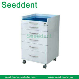 Dental Mobile Glass desktop Cabinet with 5 Drawers supplier