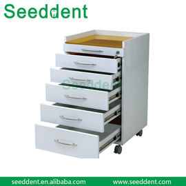 Dental Mobile Glass desktop Cabinet with 5 Drawers supplier