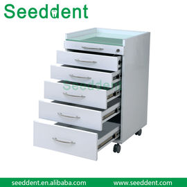 Dental Mobile Glass desktop Cabinet with 5 Drawers supplier