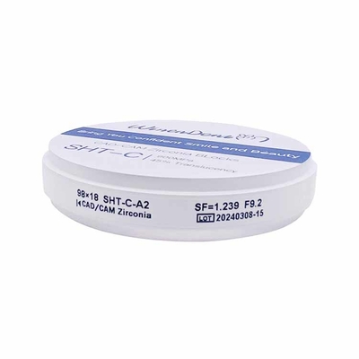Dental Ceramic Dental Block Cad Cam Zirconia Blocks 10/12/14/16/18/20/22/25/30mm zirconia disc White Dental Zirconia Blank supplier
