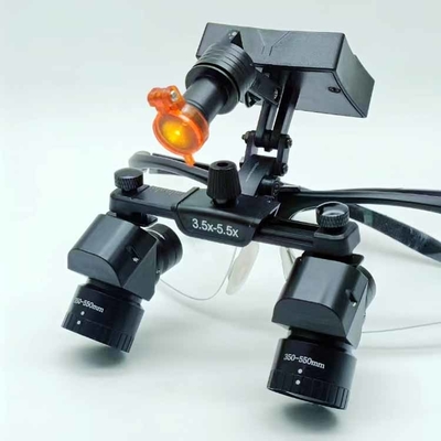 Dental Binocular Magnifying Loupes Surgical Equipment 3.5x-5.5x Adjustable Focus Magnifying Loupes with Wireless LED Headlight supplier