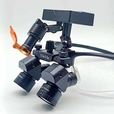 Dental Binocular Magnifying Loupes Surgical Equipment 3.5x-5.5x Adjustable Focus Magnifying Loupes with Wireless LED Headlight supplier