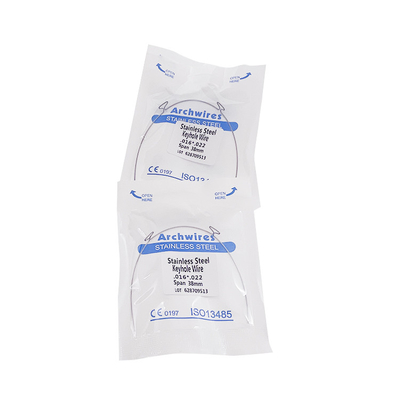 Dental Orthodontic Material Super Elastic NiTi Arch Wire Orthodontic Bracket Stainless Steel Keyhole / Hook Wire supplier