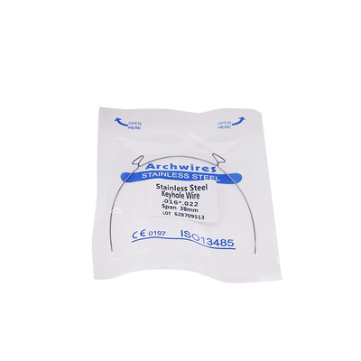 Dental Orthodontic Material Super Elastic NiTi Arch Wire Orthodontic Bracket Stainless Steel Keyhole / Hook Wire supplier