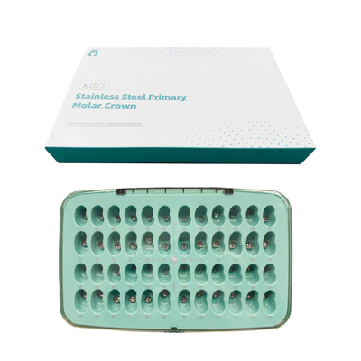 48pcs/box Dental Orthodontic Products Kids Permanent Molars Crown New KIDS Stainless steel Primary Molar Crown supplier