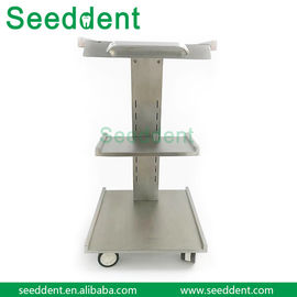 Dental Surgical Instruments Tool Cart / Dental Stainless Steel mobile cart supplier