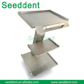 Dental Surgical Instruments Tool Cart / Dental Stainless Steel mobile cart supplier